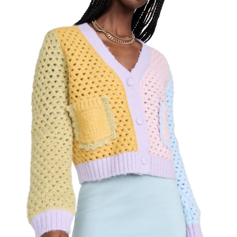 NWT English Factory Tara Color Block Cardi